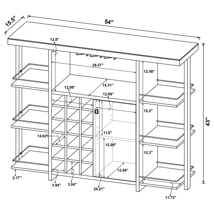 Evelio Bar & Wine Cabinet