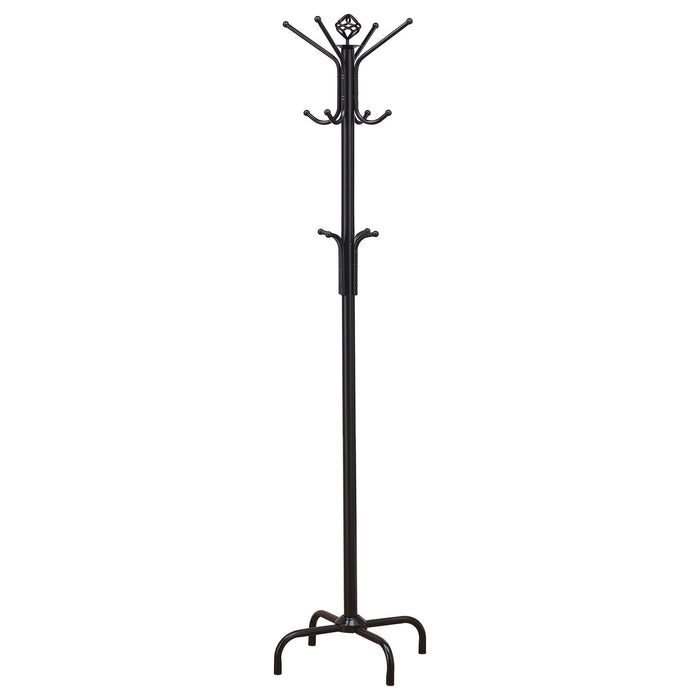 Collier 12-hook Coat Rack Black image