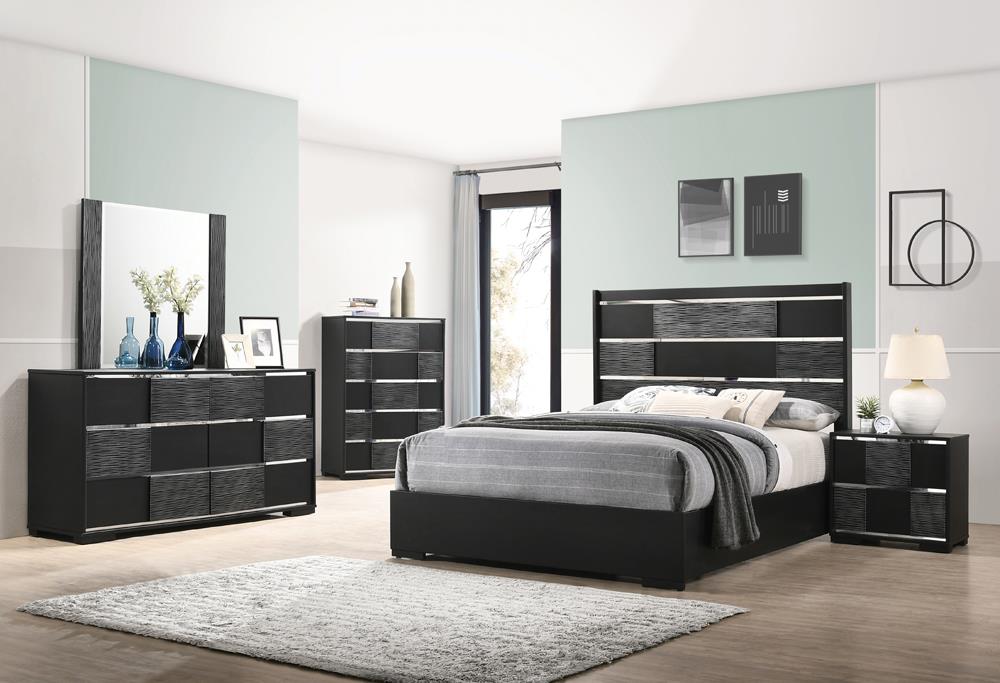 Blacktoft 4-piece Queen Panel Bedroom Set Black image