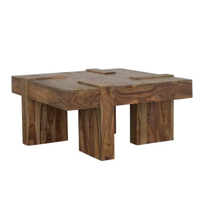 Samira Wooden Square Coffee Table Natural Sheesham image