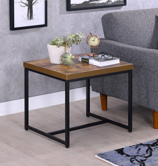 Bob Weathered Oak & Black End Table image