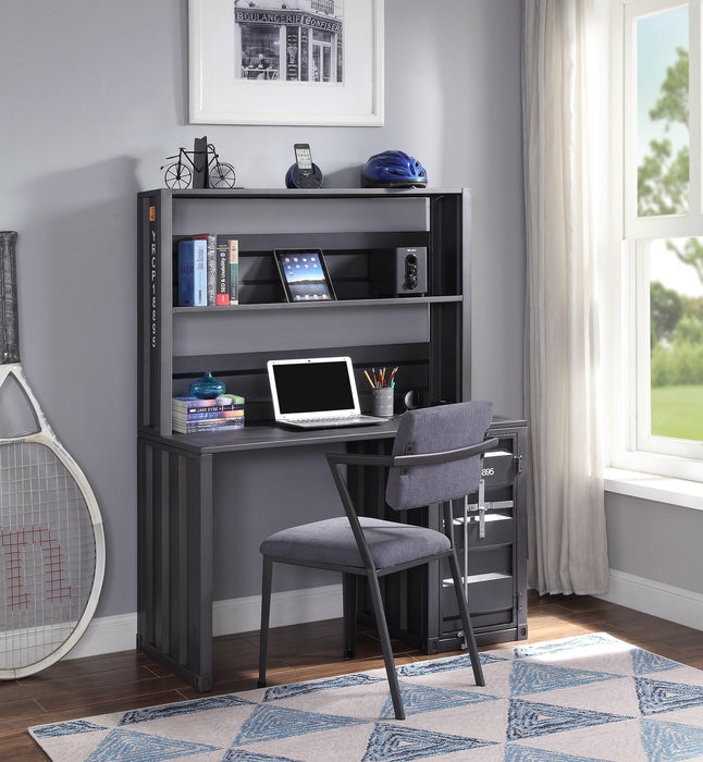 Cargo Gunmetal Desk & Hutch image