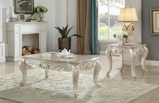 Gorsedd Marble & Antique White Coffee Table image