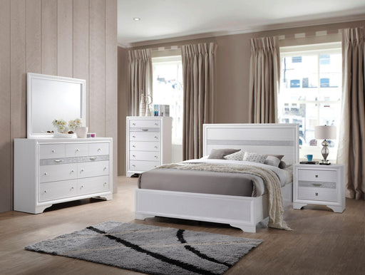 Naima White Twin Bed image