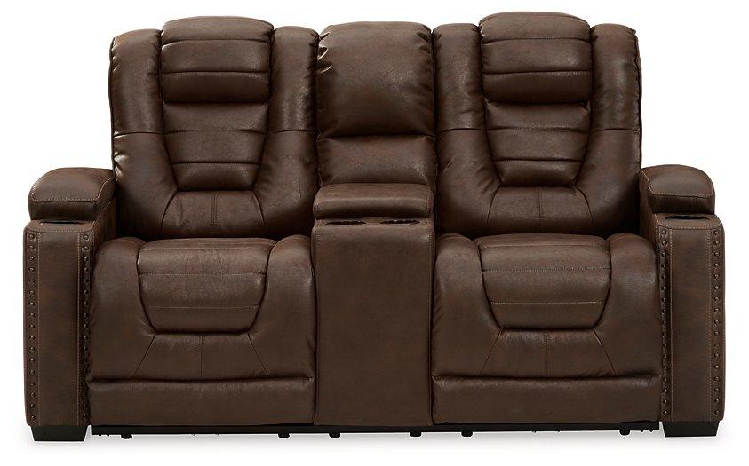 Owner's Box Power Reclining Loveseat with Console image