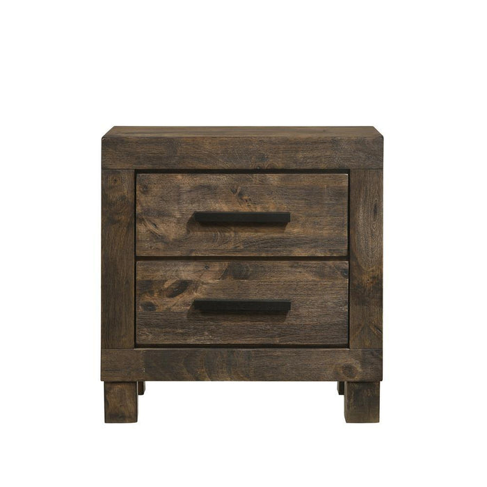 Woodmont 2-drawer Nightstand Rustic Golden Brown