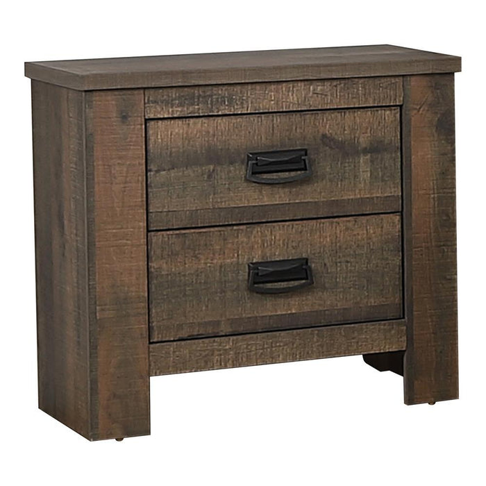 Frederick 2-drawer Nightstand Weathered Oak