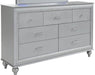 Galaxy Home Amber 7 Drawer Dresser in Silver GHF-808857997609 image