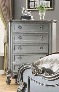 Galaxy Home Destiny 5 Drawer Chest in Silver GHF-808857995490 image