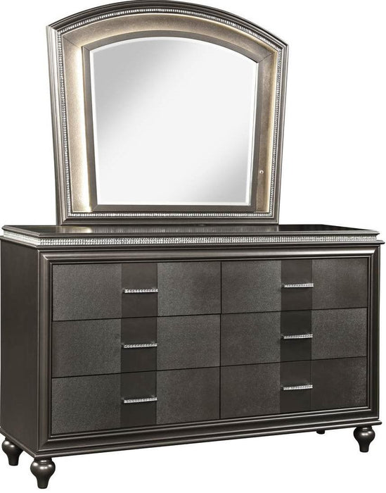 Galaxy Home Ginger 6 Drawer Dresser in Gunmetal Copper GHF-808857763143