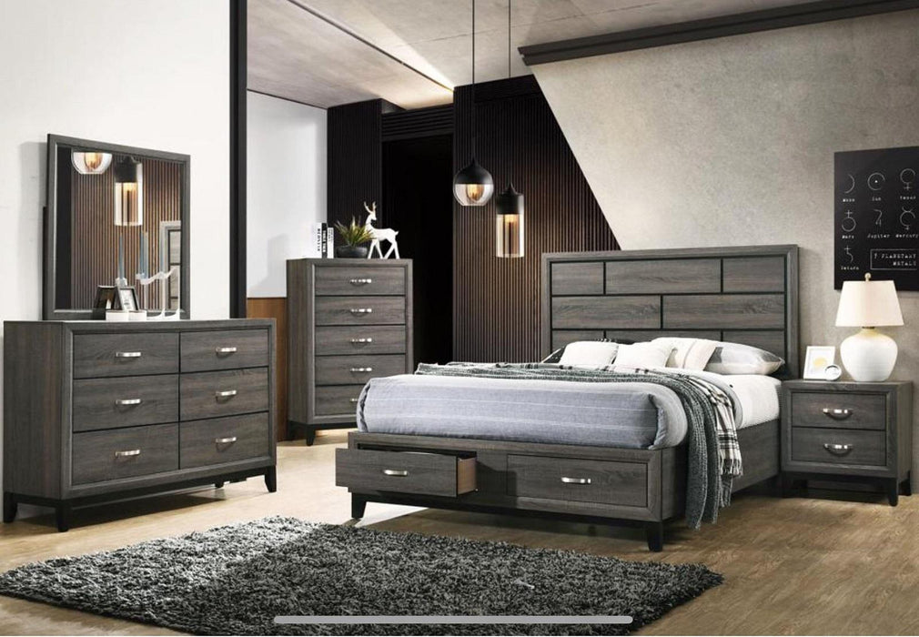 Galaxy Home Hudson 6 Drawer Dresser in Foil Grey GHF-808857665805