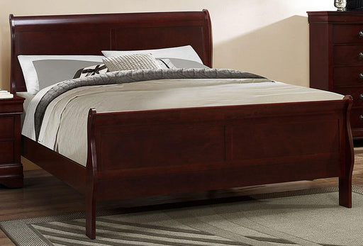 Galaxy Home Louis Phillipe King Sleigh Bed in Cherry GHF-808857678539 image