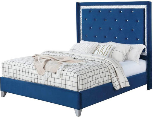 Galaxy Home Sapphire Queen Upholstered Bed in Navy GHF-808857847010 image