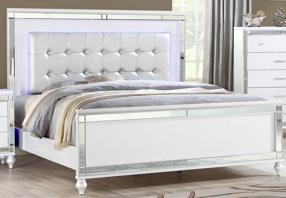 Galaxy Home Sterling Full Panel Bed in White GHF-808857960030 image